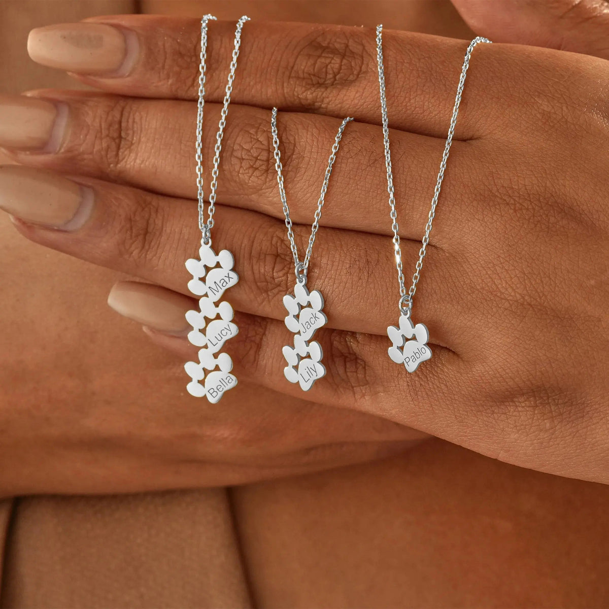 Collier personnalisé prénom et patte — photo 2