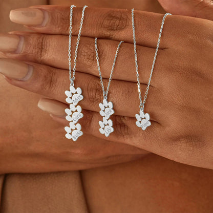 Collier personnalisé prénom et patte — photo 2