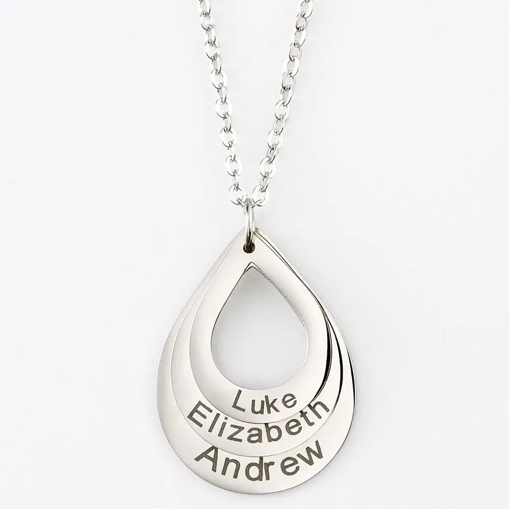 Collier gouttes personnalisé avec prénoms — photo 2