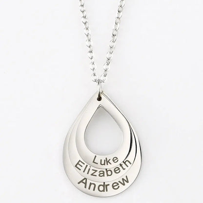 Collier gouttes personnalisé avec prénoms — photo 2