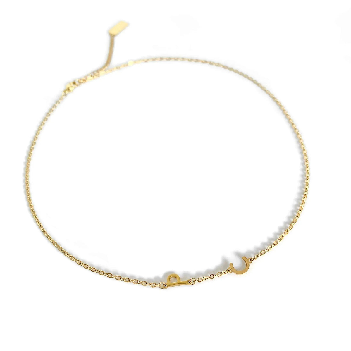 Collier personnalisé avec initiales latérales — photo 3