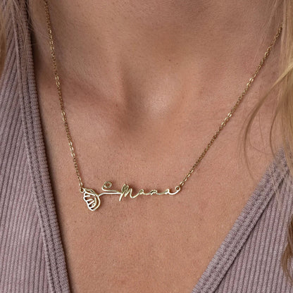 Collier prénom et fleur de naissance — photo 4