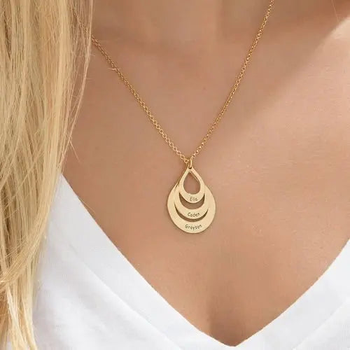 Collier gouttes personnalisé avec prénoms — photo 4