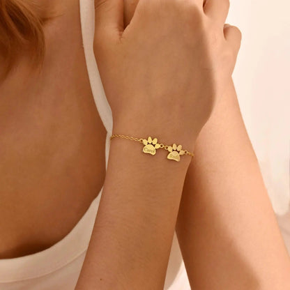 Bracelet personnalisé patte et prénom — photo 4