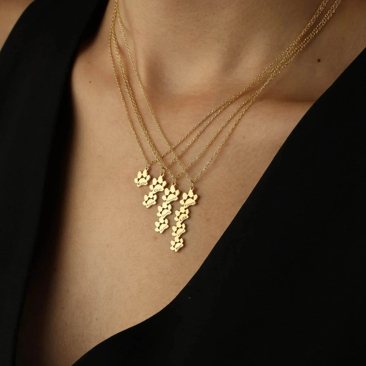 Collier personnalisé prénom et patte — photo 4
