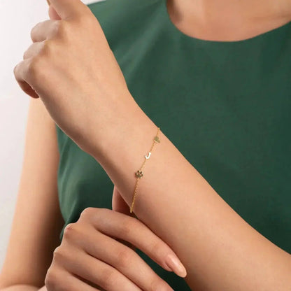 Bracelet personnalisé avec initiales latérales — photo 4
