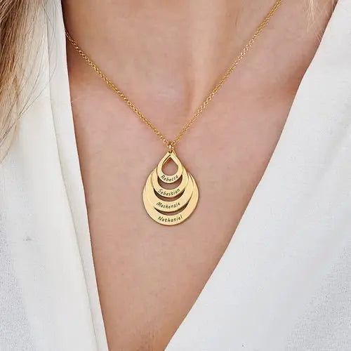 Collier gouttes personnalisé avec prénoms — photo 5