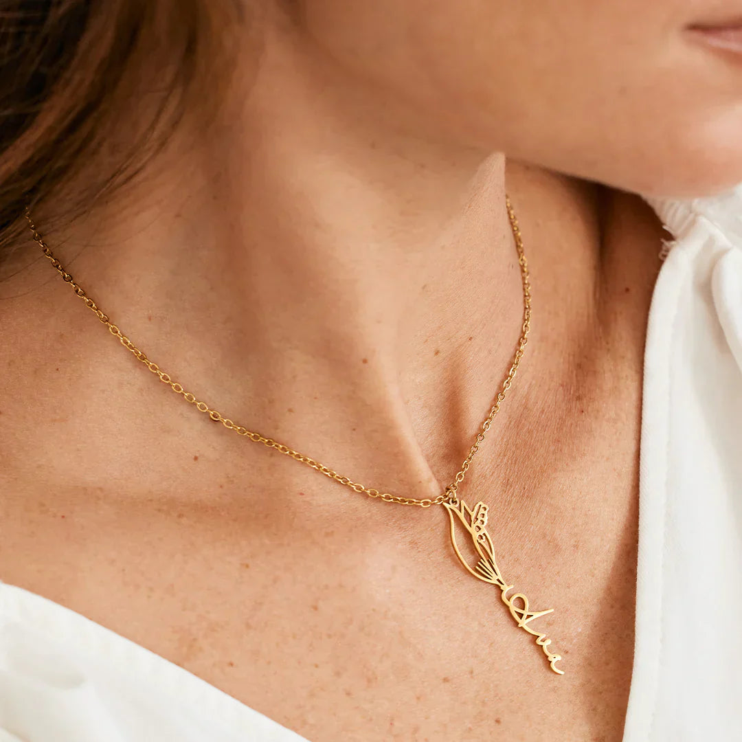 Collier prénom et fleur de naissance — photo 6