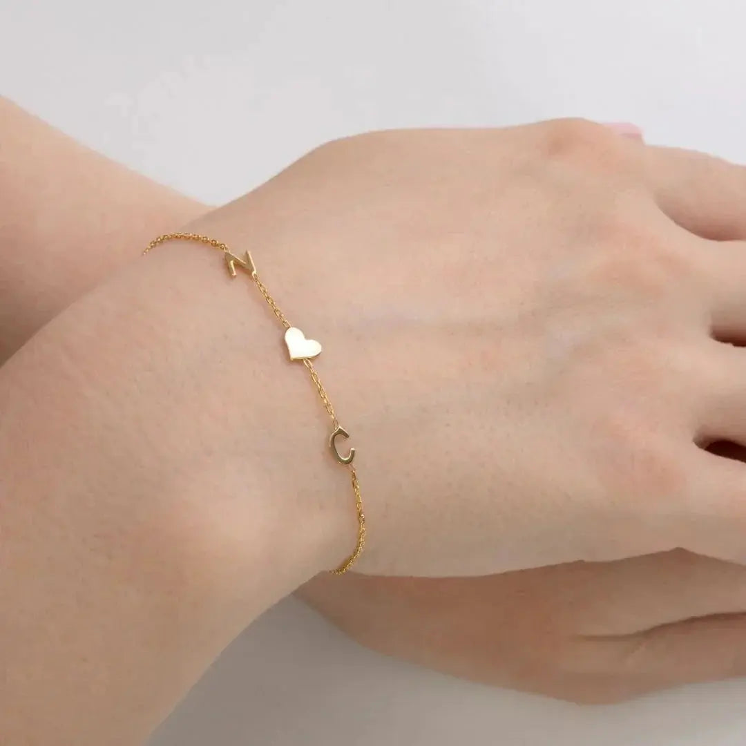 Bracelet personnalisé avec initiales latérales — photo 7