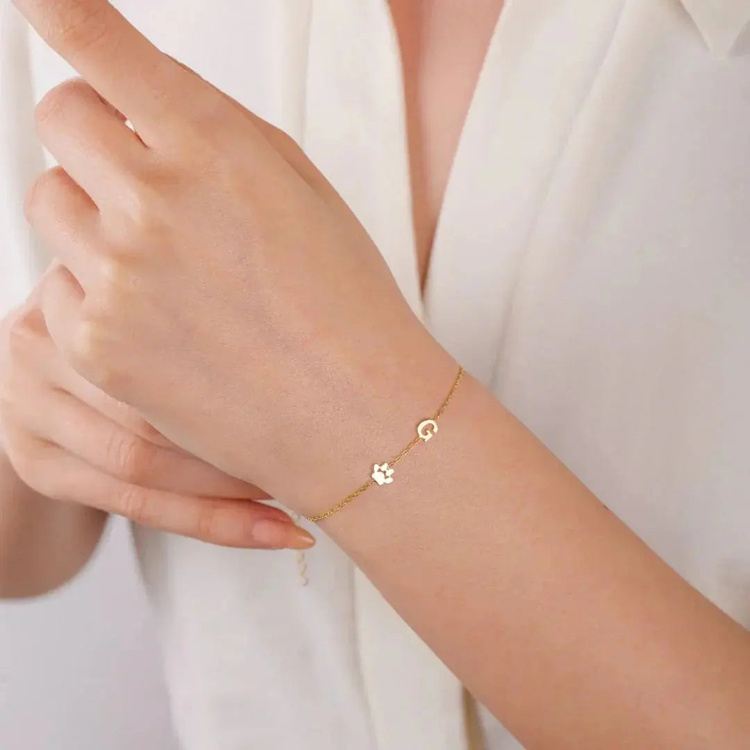 Bracelet personnalisé avec initiales latérales — photo 9