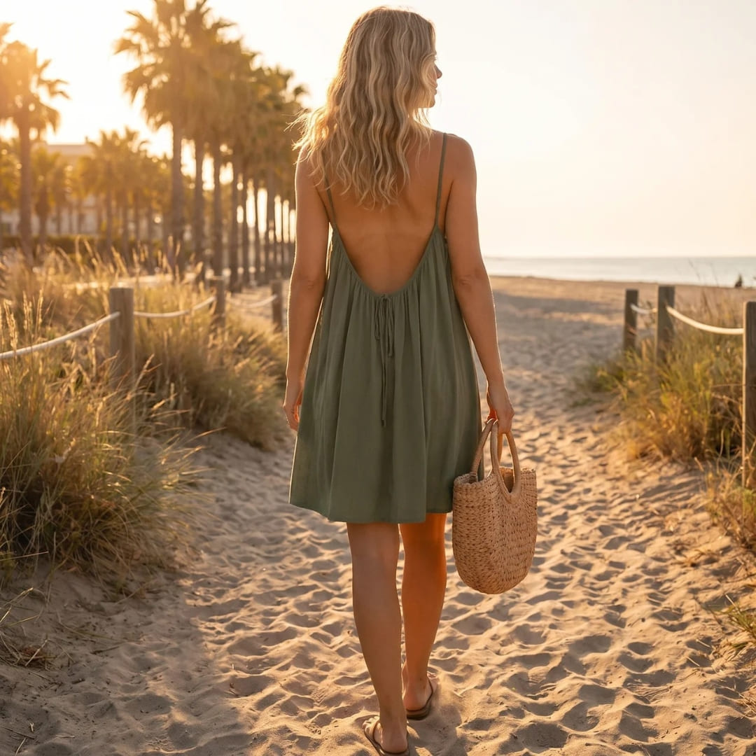 La Robe Riviera Courte - Bleu Câline™