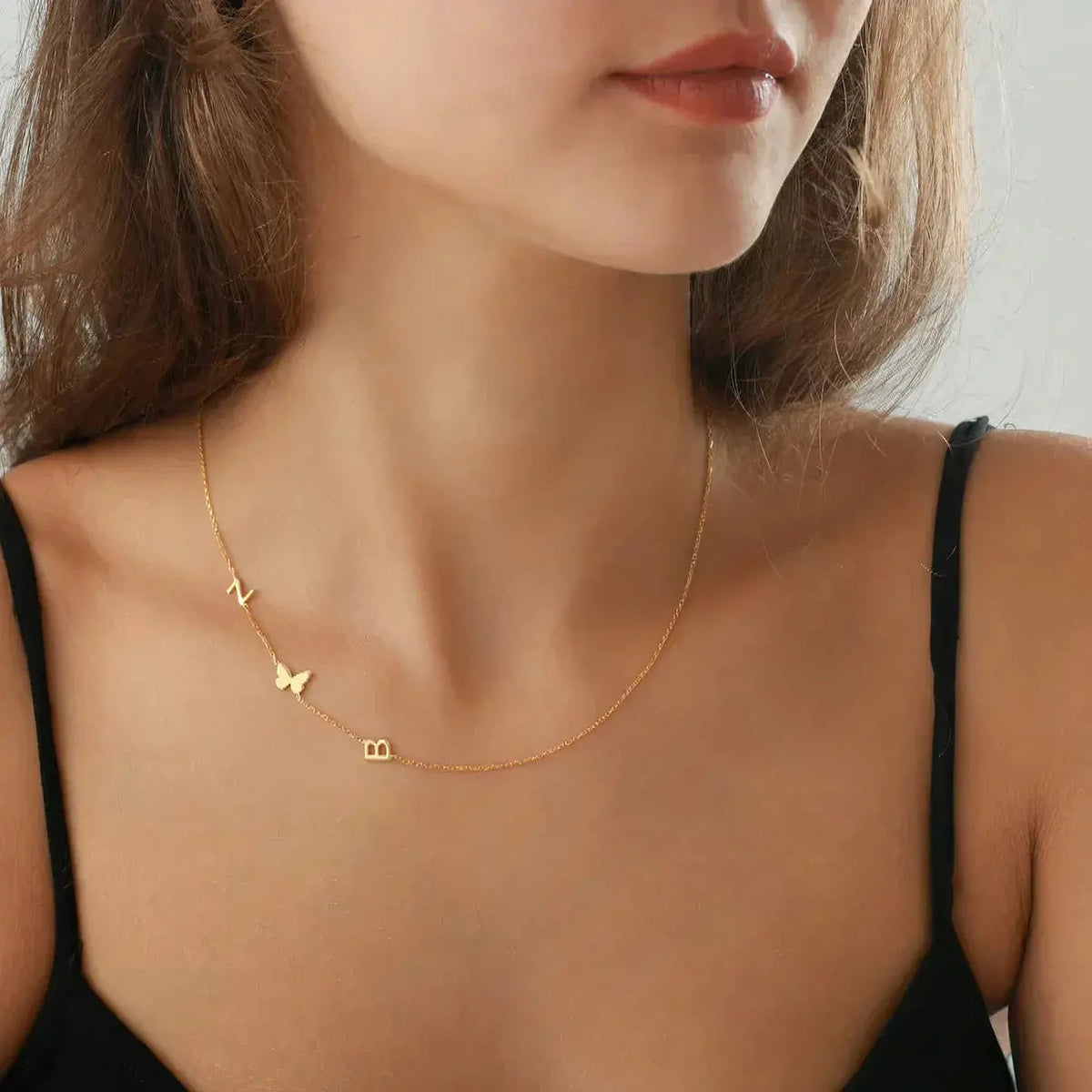 Collier personnalisé avec initiales latérales — photo 13