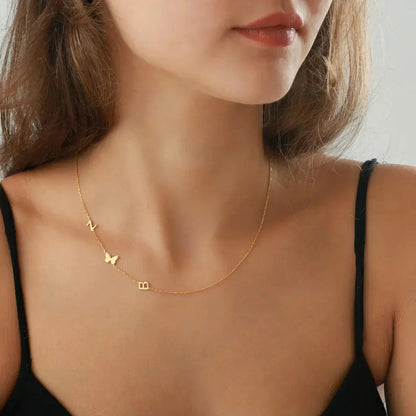 Collier personnalisé avec initiales latérales — photo 13