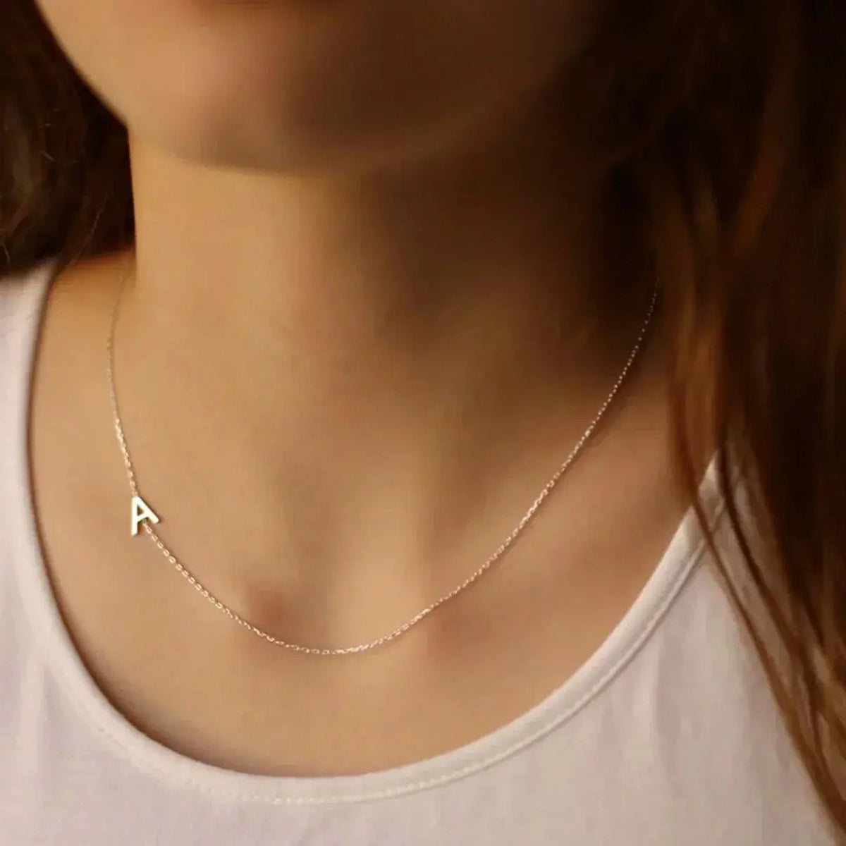 Collier personnalisé avec initiales latérales — photo 14