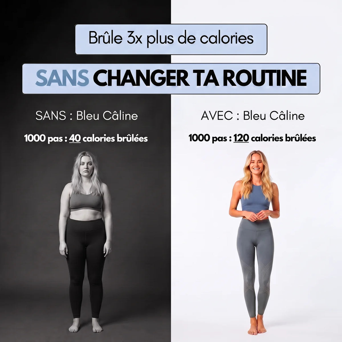 Legging Sculptant 3D - Bleu Câline™ !